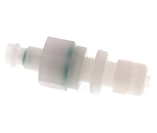 PVDF DN 5 Acoplamiento Tapón 4x6 mm Tuerca de racor Cierre doble