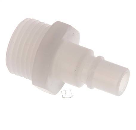 PVDF DN 7.2 Tapón de acoplamiento G 1/2 pulgadas rosca macho