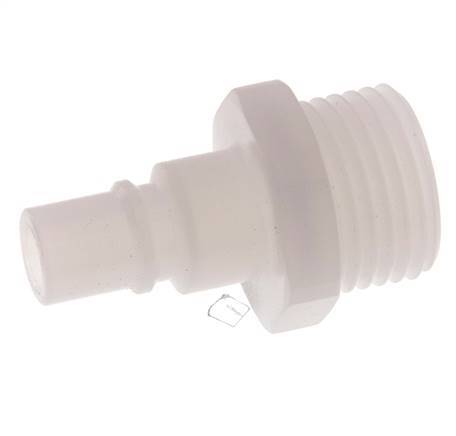 PVDF DN 7.2 Tapón de acoplamiento G 1/2 pulgadas rosca macho