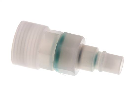 PVDF DN 7.2 Tapón de acoplamiento G 1/2 pulgadas rosca hembra doble cierre