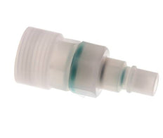 PVDF DN 7.2 Tapón de acoplamiento G 1/2 pulgadas rosca hembra doble cierre