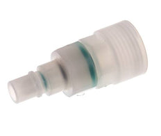 PVDF DN 7.2 Tapón de acoplamiento G 1/2 pulgadas rosca hembra doble cierre