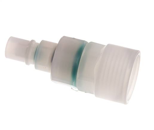 PVDF DN 7.2 Tapón de acoplamiento G 1/2 pulgadas rosca hembra doble cierre