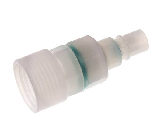 PVDF DN 7.2 Tapón de acoplamiento G 1/2 pulgadas rosca hembra doble cierre