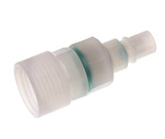 PVDF DN 7.2 Tapón de acoplamiento G 1/2 pulgadas rosca hembra doble cierre