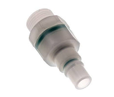 PVDF DN 7.2 Tapón de acoplamiento G 3/8 pulgadas rosca macho doble cierre
