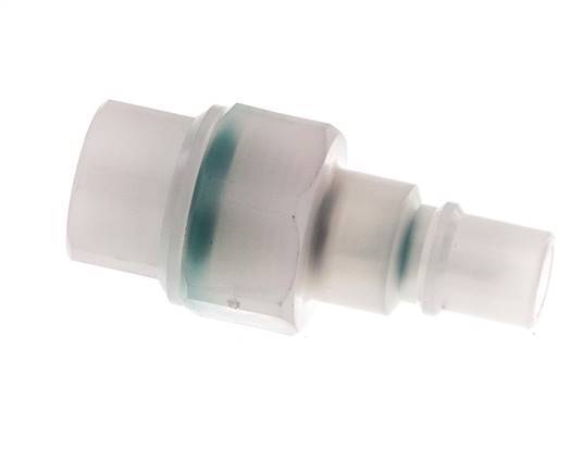 PVDF DN 7.2 Tapón de acoplamiento G 1/4 pulgadas rosca hembra doble cierre