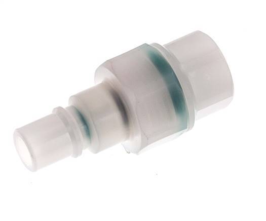 PVDF DN 7.2 Tapón de acoplamiento G 1/4 pulgadas rosca hembra doble cierre