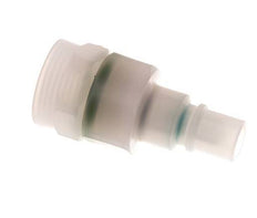 PVDF DN 7.2 Tapón de acoplamiento G 3/8 pulgadas rosca hembra doble cierre