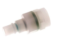 PVDF DN 7.2 Tapón de acoplamiento G 3/8 pulgadas rosca hembra doble cierre