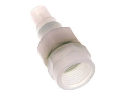 PVDF DN 7.2 Tapón de acoplamiento G 3/8 pulgadas rosca hembra doble cierre
