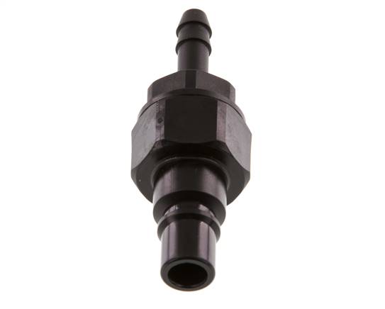POM DN 7.2 Tapón de acoplamiento 6 mm Pilar de manguera Doble cierre