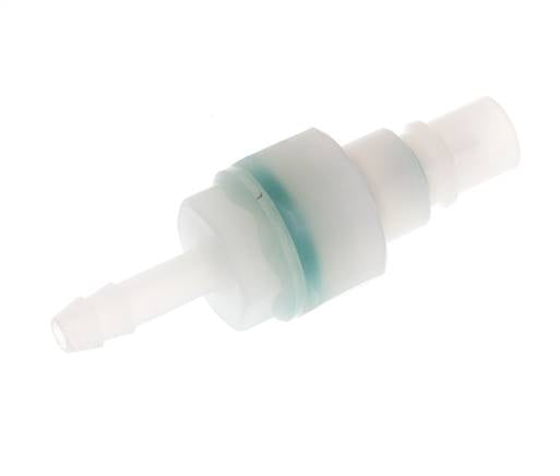 PVDF DN 7.2 Tapón de acoplamiento 6 mm Pilar de manguera Doble cierre