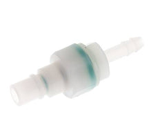 PVDF DN 7.2 Tapón de acoplamiento 6 mm Pilar de manguera Doble cierre