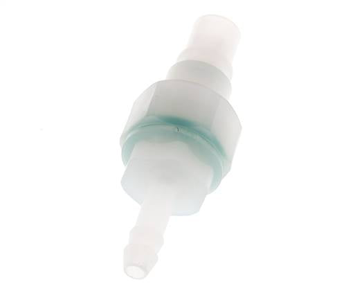 PVDF DN 7.2 Tapón de acoplamiento 6 mm Pilar de manguera Doble cierre