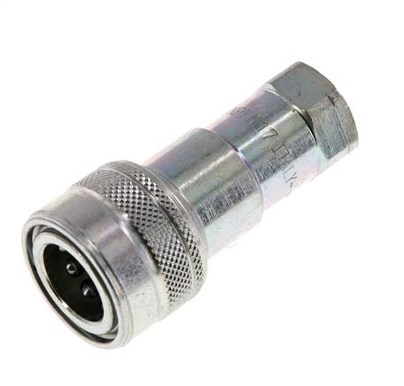 Acero DN 6.3 Acoplamiento hidráulico Enchufe de 1/4 de pulgada hembra NPT Rosca ISO 7241-1 B D 14.2mm