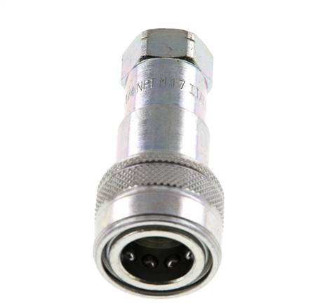 Acero DN 6.3 Acoplamiento hidráulico Enchufe de 1/4 de pulgada hembra NPT Rosca ISO 7241-1 B D 14.2mm