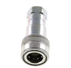 Acero DN 6.3 Acoplamiento hidráulico Enchufe de 1/4 de pulgada hembra NPT Rosca ISO 7241-1 B D 14.2mm