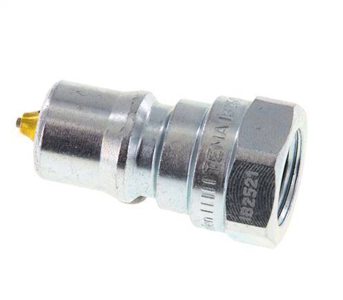 Acero DN 6.3 Acoplamiento hidráulico Enchufe G 1/4 pulgadas rosca hembra Eliminador de presión ISO 7241-1 B D 14.2mm