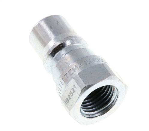 Acero DN 6.3 Acoplamiento hidráulico Enchufe G 1/4 pulgadas rosca hembra Eliminador de presión ISO 7241-1 B D 14.2mm