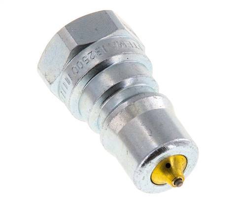 Acero DN 6.3 Acoplamiento hidráulico Enchufe G 1/4 pulgadas rosca hembra Eliminador de presión ISO 7241-1 B D 14.2mm