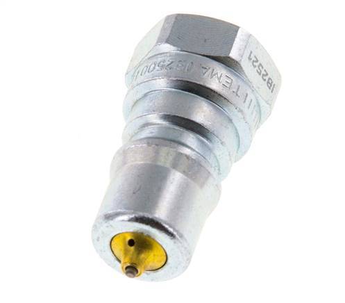 Acero DN 6.3 Acoplamiento hidráulico Enchufe G 1/4 pulgadas rosca hembra Eliminador de presión ISO 7241-1 B D 14.2mm