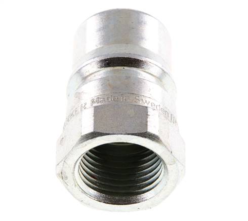 Acero DN 12.5 Acoplamiento hidráulico Enchufe G 1/2 pulgadas rosca hembra Eliminador de presión ISO 7241-1 B D 23.5mm