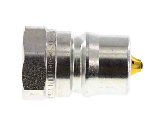 Acero DN 12.5 Acoplamiento hidráulico Enchufe G 1/2 pulgadas rosca hembra Eliminador de presión ISO 7241-1 B D 23.5mm