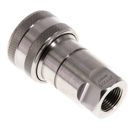 Acoplamiento hidráulico de acero inoxidable DN 10 Toma G 3/8 pulgadas rosca hembra ISO 7241-1 B D 19,1mm