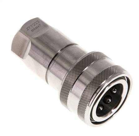 Acoplamiento hidráulico de acero inoxidable DN 10 Toma G 3/8 pulgadas rosca hembra ISO 7241-1 B D 19,1mm