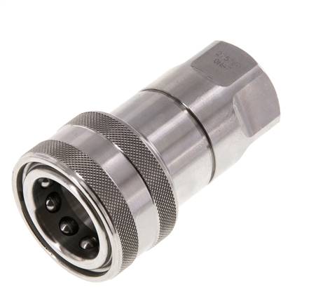 Acoplamiento hidráulico de acero inoxidable DN 12,5 Enchufe G 1/2 pulgadas rosca hembra ISO 7241-1 B D 23,5mm