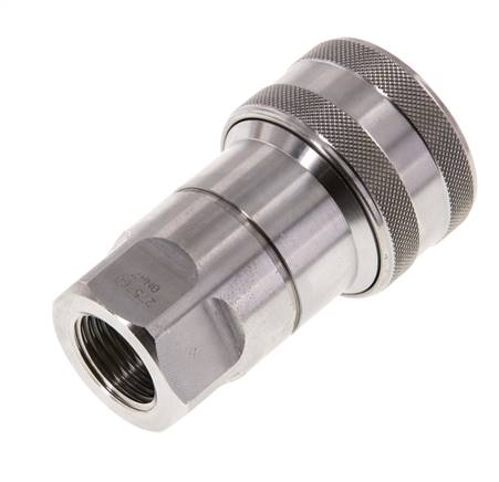 Acoplamiento hidráulico de acero inoxidable DN 12,5 Enchufe G 1/2 pulgadas rosca hembra ISO 7241-1 B D 23,5mm