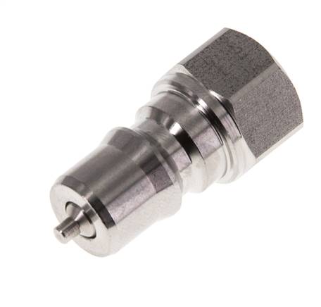Acoplamiento hidráulico de acero inoxidable DN 6.3 Tapón G 1/4 pulgadas rosca hembra ISO 7241-1 B D 14.2mm