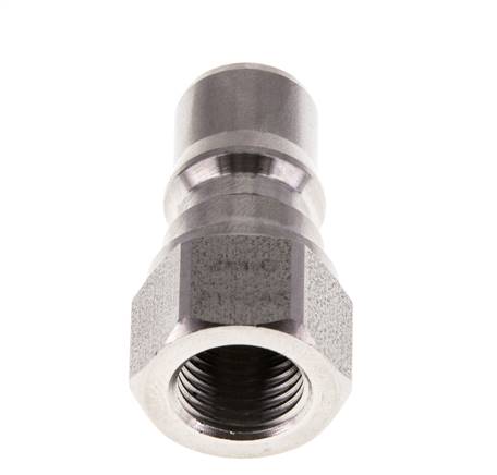 Acoplamiento hidráulico de acero inoxidable DN 6.3 Tapón G 1/4 pulgadas rosca hembra ISO 7241-1 B D 14.2mm