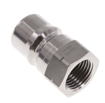 Enchufe hidráulico de acero inoxidable DN 12.5 con rosca NPT hembra de 1/2 pulgada ISO 7241-1 B D 23.5mm
