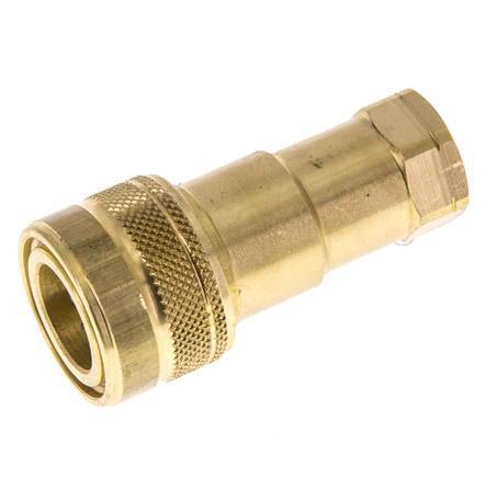 Acoplamiento hidráulico de latón DN 6,3 con rosca NPT hembra de 1/4 de pulgada ISO 7241-1 B D 14,2mm