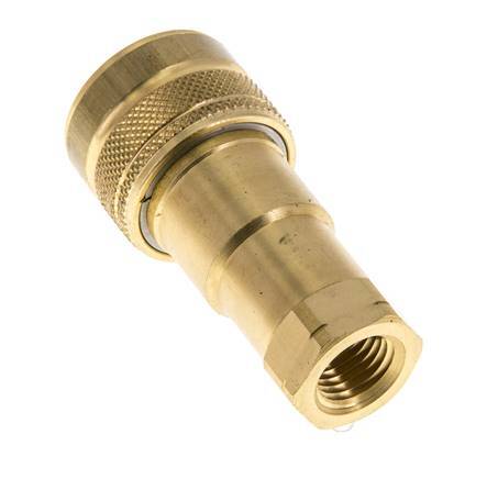 Acoplamiento hidráulico de latón DN 6,3 con rosca NPT hembra de 1/4 de pulgada ISO 7241-1 B D 14,2mm