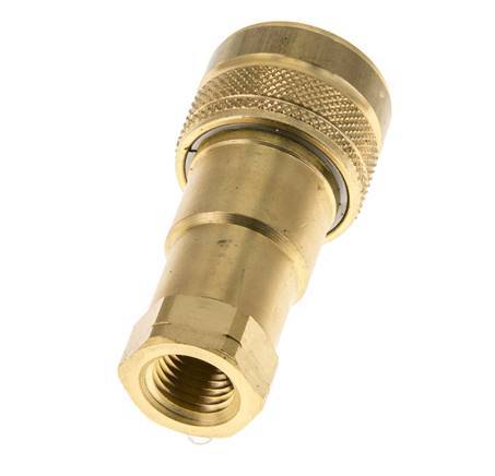 Acoplamiento hidráulico de latón DN 6,3 con rosca NPT hembra de 1/4 de pulgada ISO 7241-1 B D 14,2mm