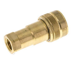 Acoplamiento hidráulico de latón DN 6,3 con rosca NPT hembra de 1/4 de pulgada ISO 7241-1 B D 14,2mm