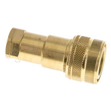 Acoplamiento hidráulico de latón DN 6,3 con rosca NPT hembra de 1/4 de pulgada ISO 7241-1 B D 14,2mm