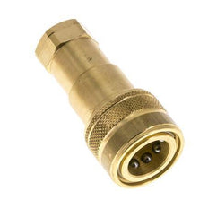 Acoplamiento hidráulico de latón DN 6,3 con rosca NPT hembra de 1/4 de pulgada ISO 7241-1 B D 14,2mm