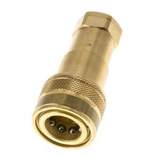 Acoplamiento hidráulico de latón DN 6,3 con rosca NPT hembra de 1/4 de pulgada ISO 7241-1 B D 14,2mm