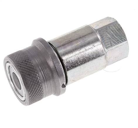 Acero DN 4 Boca Hidráulica de Cara Plana G 1/8 pulgadas Rosca Hembra D 13,5mm