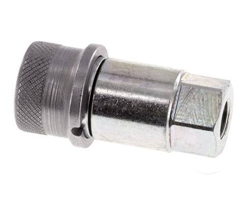Acero DN 4 Boca Hidráulica de Cara Plana G 1/8 pulgadas Rosca Hembra D 13,5mm