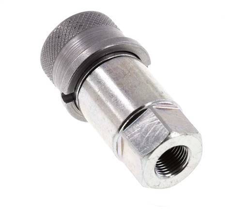Acero DN 4 Boca Hidráulica de Cara Plana G 1/8 pulgadas Rosca Hembra D 13,5mm
