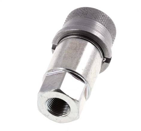 Acero DN 4 Boca Hidráulica de Cara Plana G 1/8 pulgadas Rosca Hembra D 13,5mm