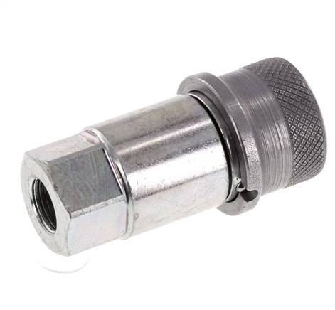 Acero DN 4 Boca Hidráulica de Cara Plana G 1/8 pulgadas Rosca Hembra D 13,5mm