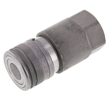 Acero DN 12.5 Toma hidráulica de cara plana G 1/2 pulgadas rosca hembra ISO 16028 D 24.5mm