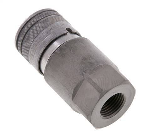 Acero DN 12.5 Toma hidráulica de cara plana G 1/2 pulgadas rosca hembra ISO 16028 D 24.5mm