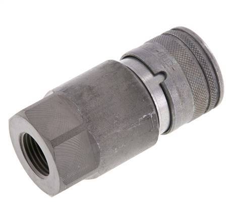Acero DN 12.5 Toma hidráulica de cara plana G 1/2 pulgadas rosca hembra ISO 16028 D 24.5mm